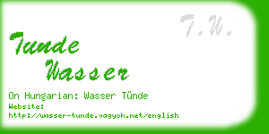 tunde wasser business card